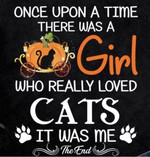 Once Upon A Time There Was A Girl Who Really Loved Cats Pumpkin Car Halloween Tshirt Gift For Cat Lovers