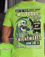 I May Seem Calm And Reserved But If You Mess With My Tools Skeleton T-shirt Best Gift For Mechanic