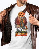 Halloween Pumpkin Skeleton Funny Classic T-Shirt Gift For Halloween Holiday Lovers
