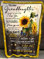To My Granddaughter Never Forget That I Love You I Will Always Be There You Are My Sunshine Love Grandma Gift For Granddaughter