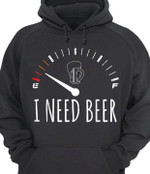 Gas O Clock Empty I Need Beer Funny Sarcastic Jokes Hoodie Gift For Beer Fans