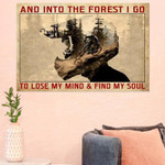 Bmx Bike And Into The Forest I Go To Lose My Mind & Find My Soul Poster Canvas Bmx Fans