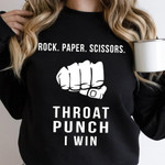 Rock Paper Scissors Throat Hit I Will Funny Classic T-Shirt Gift For Yourself