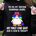 I Am On My Second Guardian Angel My First One Quit And Is Now In Therapy Unicorn Classic T-Shirt Gift For Lgbt Communities