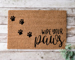 Wipe Your Paws Dog Merry Christmas Doormat Gift For Christmas Holiday Lovers Winter Decor