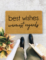 Best Wishes Warmest Regards Doormat Gift For Housewarming Party Owners Home Decor