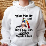 Take Me As I Am Or Kiss My Eat Step On A Legon Unicorn Classic T-Shirt Gift For Lgbt Communities
