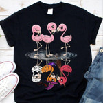 Baby Flamingo In Costume Halloween Classic T-Shirt Gift For Flamingo Lovers Halloween Holiday Lovers