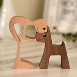 ☀️ Wooden Dog Carved Ornament