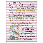 To My Granddaughter Blanket - Elephant