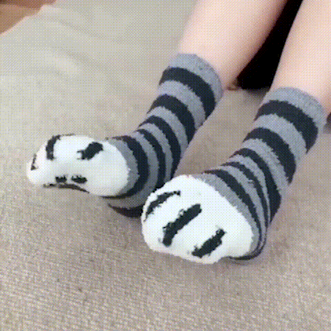 Cute Cat Paw Socks- U