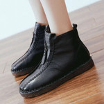 🔥NEW YEAR SALE🔥 Retro Soft Leather Velvet Women's Winter Shoes