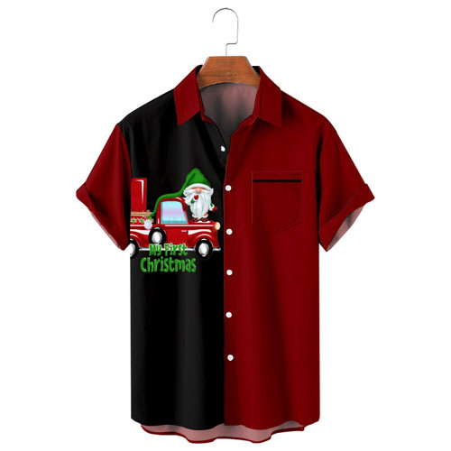 🌲 Christmas Casual Loose Men's Plus Size Short-Sleeved Shirt 🔥HOT DEAL - 50% OFF🔥