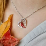 Red Cardinal Heart Pendant Necklace ⚡FREE SHIPPING⚡