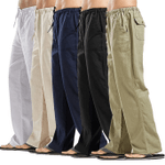 Men's Linen Large Size Pocket Trousers 🔥FATHER'S DAY SALE 50% OFF🔥