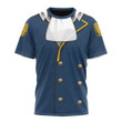 Anime Attack On Titan Shingeki No Kyojin The Wings of Counterattack Eren Jaeger Blue Custom T-Shirt