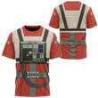 SW Luke Skywalker Pilot Cosplay Custom T-Shirt