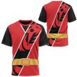 Power Ranger Ninja Steel Red Ranger Custom T-Shirt