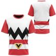Red Power Rangers Lost Galaxy Custom T-Shirt