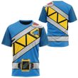 Blue Dino Charge Power Rangers Custom T-Shirt