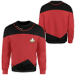 Star Trek The Next Generation Duty Uniform Red Suit Custom Sweatshirt
