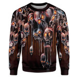 Alohazing 3D Melting Skulls Custom Sweatshirt Apparel