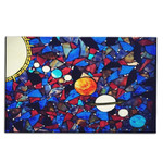 Alohazing 3D Solar System Stained Glass Custom Carpet