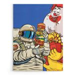 Alohazing 3D Astronaut Mcdonald's Burger Canvas