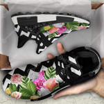 Alohazing Human Custom Sneakers Tropical Leaves and Flowers