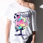 Alohazing Off-shoulder Women T-shirt Sweater Mama Looks Totally Flamazing Apparel