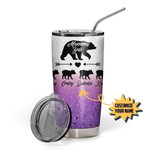 Alohazing 3D Bear Custom Design Vacuum Insulated Glitter Tumbler