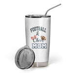 Alohazing 3D Custom Football and mom Design Vacuum Insulated Tumble