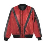 Singer King of Pop MJ Red Suit Custom Bomber