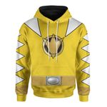 Dino Thunder Yellow Power Rangers Custom Hoodie
