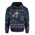 Merry Christmas And Toss A Coin To Your Witcher Ugly Christmas Custom Hoodie