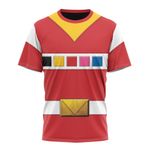 Red Power Rangers In Space Custom T-Shirt
