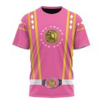 MMPR Ninjetti Upgrade Version Pink Crane Custom T-Shirt