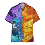 Naruto Sasuke Button Shirt