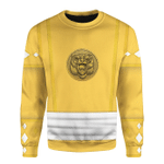 Mighty Morphin Power Ranger Ninja Rangers Yellow Bear Custom Sweatshirt