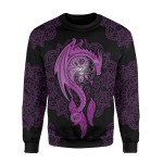 Mandala Purple Dragon 3D Sweatshirt