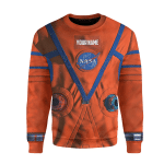 Nasa Orion Crew Orange Spacesuit Custom Sweatshirt