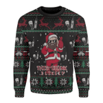 Thor Santa Drinking Beer Christmas Ugly Sweatshirt