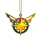 Alohazing 3D Mrvl Captain Marvel Logo Custom Ornament