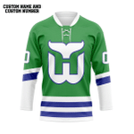Alohazing 3D Carolina Hurricanes Hartford Whalers NHL Custom Name Custom Number Hockey Jersey