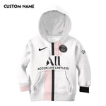 Alohazing 3D White Mes PSG Custom Name Kid Tshirt Hoodie Apparel