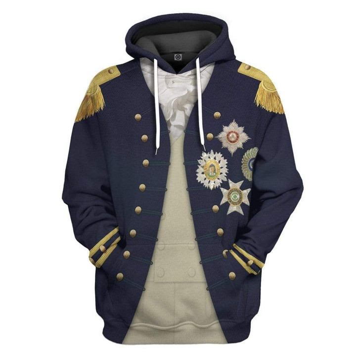 Alohazing 3D Nelson Uniform as worn at Trafalgar Napoleonic Wars British Navy Custom Hoodie Apparel