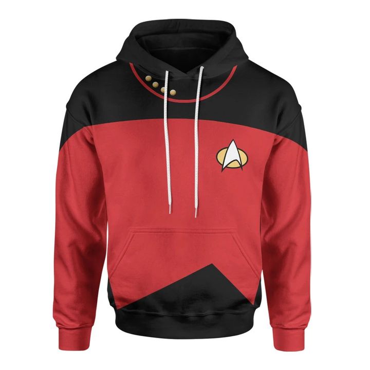 Star Trek The Next Generation Duty Uniform Red Suit Custom Hoodie