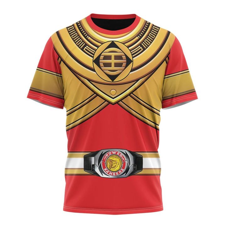 King Tyranno Hybrid Red Gold Zeo Mighty Power Ranger Custom T-Shirt