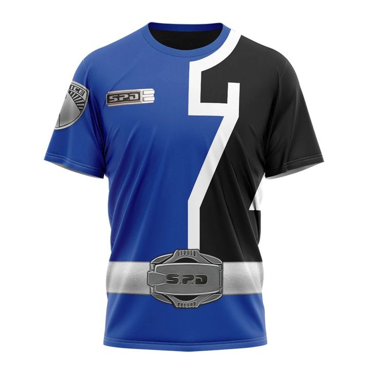 Blue Power Rangers S.P.D. Custom T-Shirt