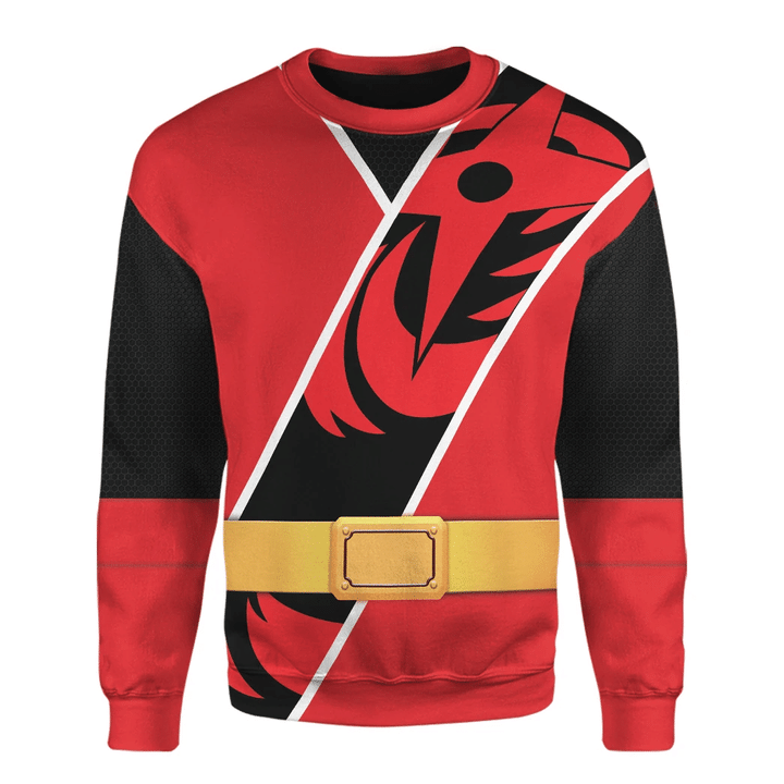 Power Ranger Ninja Steel Red Ranger Custom Sweatshirt
